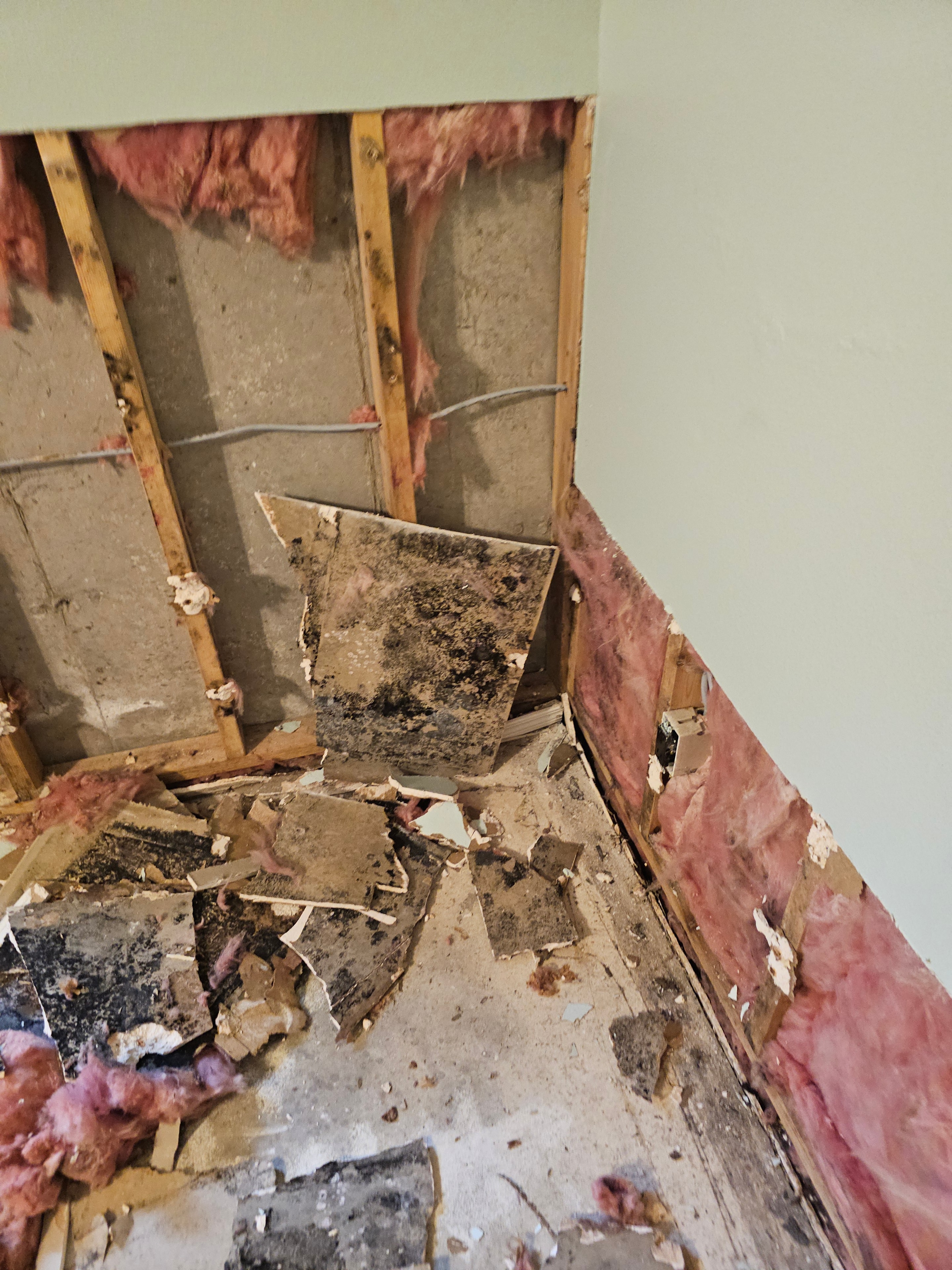 Water damage restoration Colorado Springs — structural drying in progress